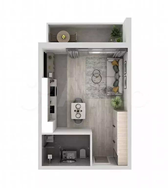 Квартира-студия, 29 м, 8/10 эт. - Фото 1