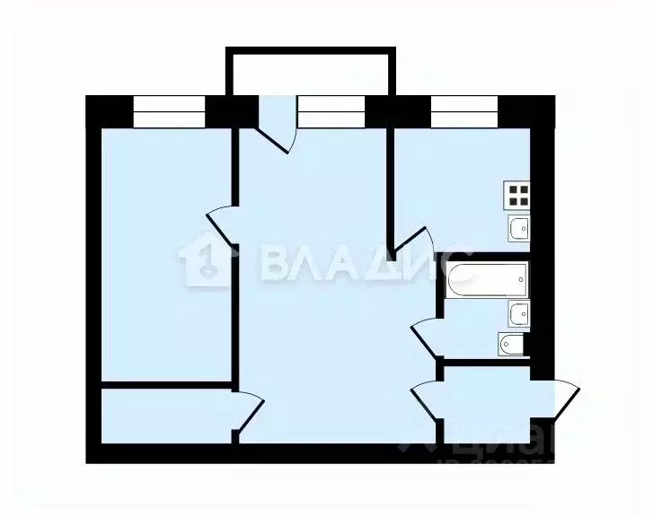 2-к кв. Ивановская область, Иваново Лежневская ул., 36 (43.0 м) - Фото 1
