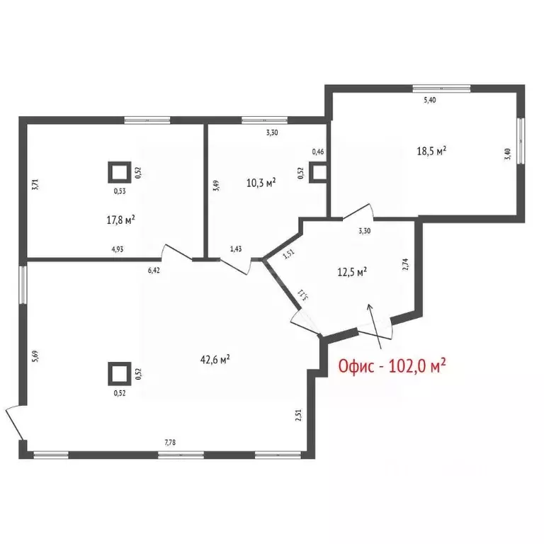 Офис в Свердловская область, Екатеринбург ул. Вайнера, 51Б (102 м) - Фото 2