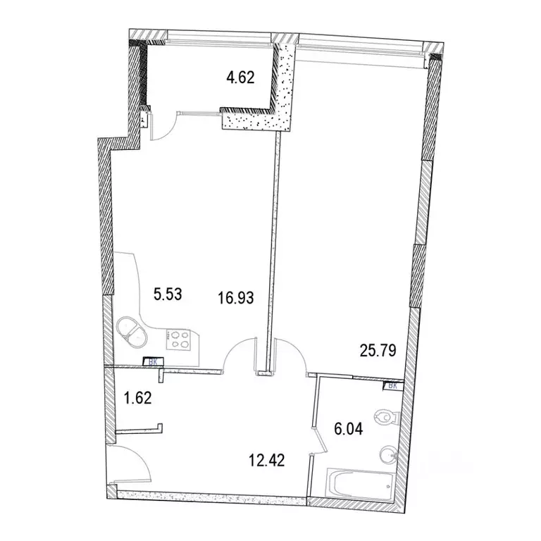 2-к кв. Москва ул. Маршала Рыбалко, 2к9 (72.56 м) - Фото 0