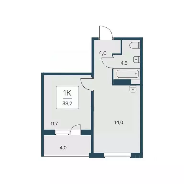 1-к кв. Новосибирская область, Новосибирск Кедровая ул., 80/3 (38.2 м) - Фото 0