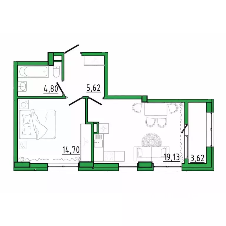 1-к кв. Крым, Белогорск  (46.24 м) - Фото 1