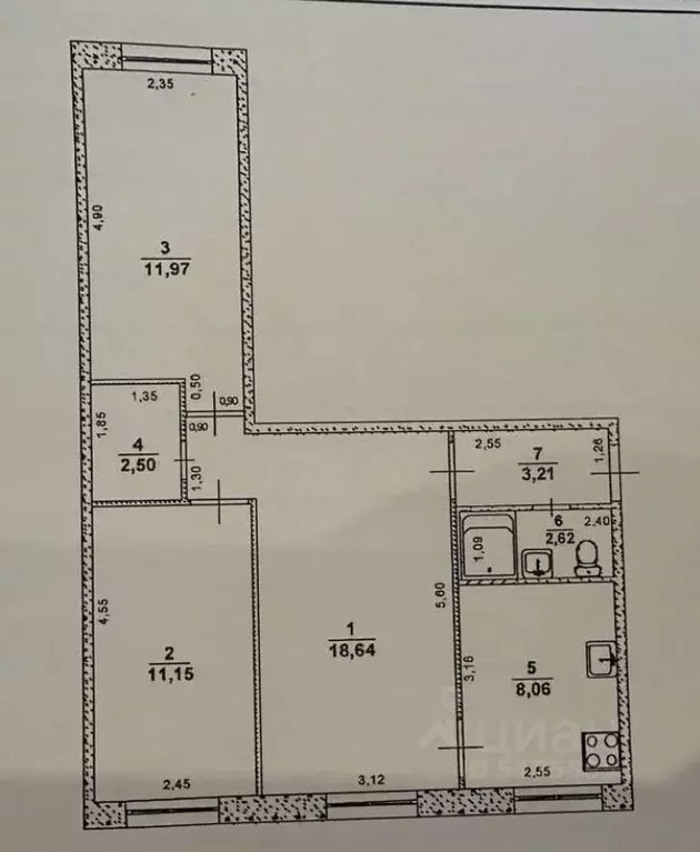 3-к кв. Ульяновская область, Ульяновск ул. Варейкиса, 47 (58.15 м) - Фото 2