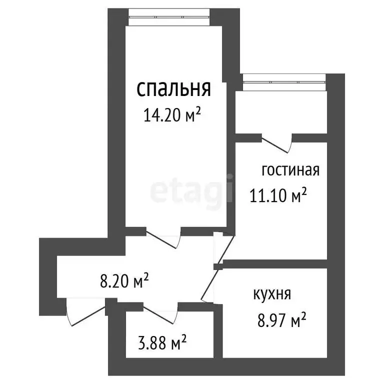 1-комнатная квартира: Воронеж, улица Суворова, 122А (46.35 м) - Фото 1