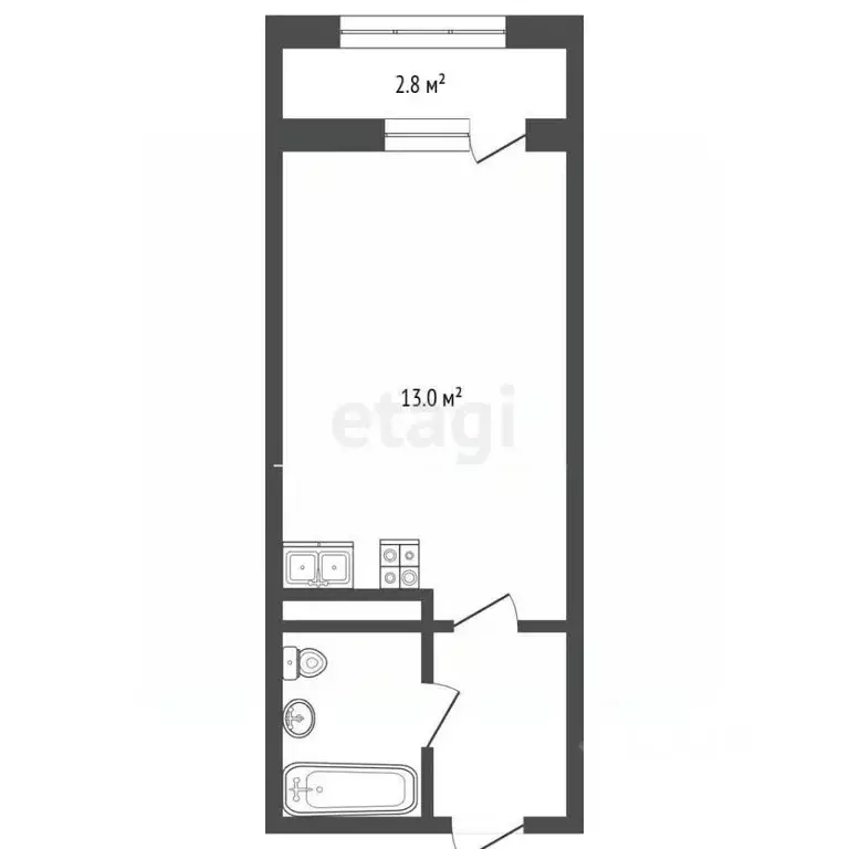 Студия Мордовия, Саранск ул. Анны Лусс, 7В (29.4 м) - Фото 2
