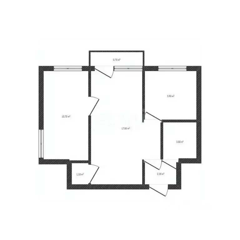 2-к кв. Брянская область, Брянск ул. Пушкина, 49 (40.7 м) - Фото 1