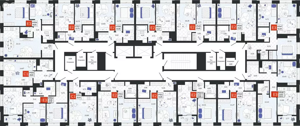 2-комнатная квартира: Тула, улица Павшинский Мост, 15 (51.91 м) - Фото 2