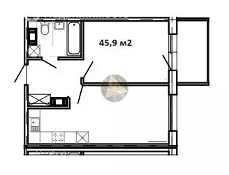 1-комнатная квартира: Сестрорецк, улица Инструментальщиков, 18 (45.9 ... - Фото 1
