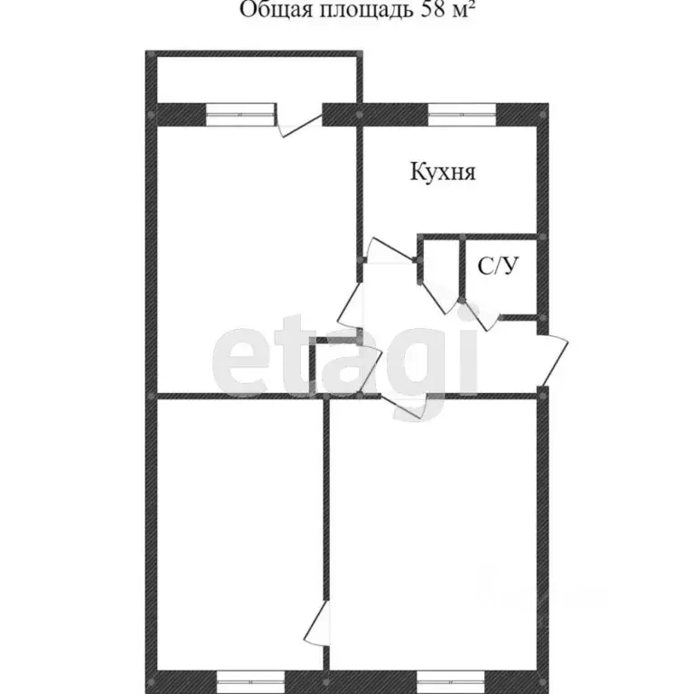 3-к кв. Ханты-Мансийский АО, Сургут просп. Ленина, 32 (62.5 м) - Фото 2