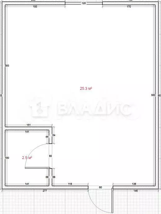Квартира-студия, 18 м, 2/3 эт. - Фото 0