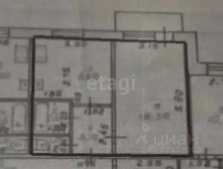 1-к кв. Липецкая область, Елец Юбилейная ул., 9А (35.2 м) - Фото 2