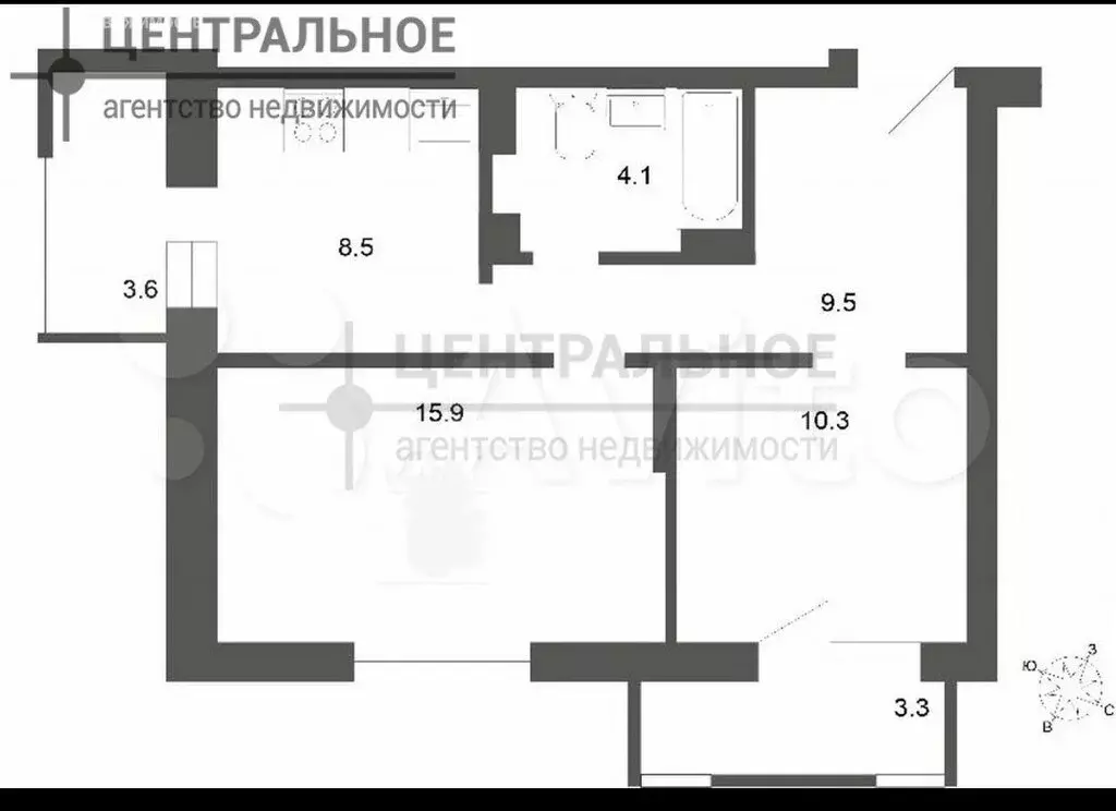 2-комнатная квартира: Казань, улица Николая Ершова, 65 (53 м) - Фото 0