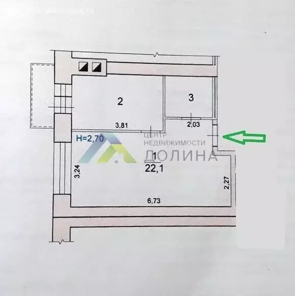1-комнатная квартира: Волгоград, улица Солнечникова, 21 (32.8 м) - Фото 1