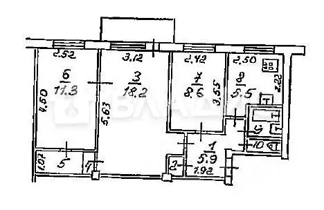 3-к кв. Иркутская область, Ангарск 15-й мкр, 17 (56.1 м) - Фото 2