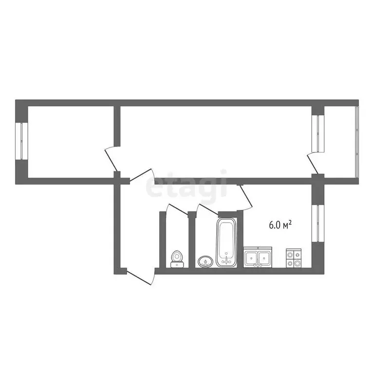 2-комнатная квартира: Усинск, Возейская улица, 7 (44.4 м) - Фото 1