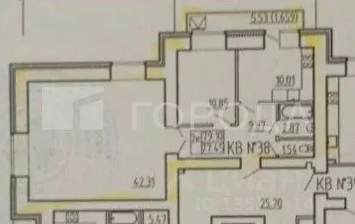 3-к кв. Алтайский край, Барнаул ул. Малахова, 44 (77.5 м) - Фото 2