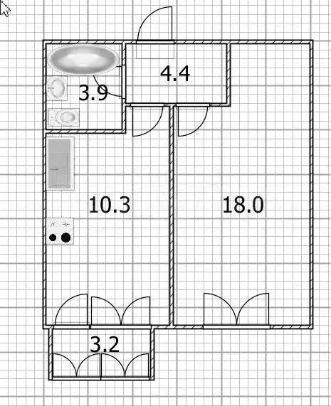 1-к. квартира, 36 м, 3/4 эт. - Фото 0