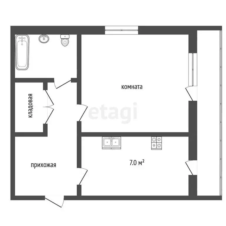 1-комнатная квартира: Севастополь, проспект Генерала Острякова, 133 ... - Фото 1