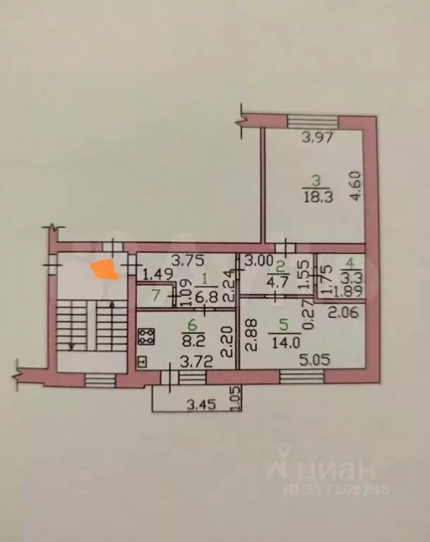 2-к кв. Орловская область, Мценск ул. Машиностроителей, 1/1 (56.7 м) - Фото 1