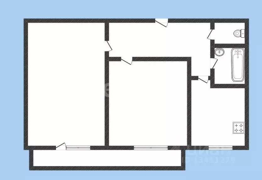 2-к кв. Белгородская область, Белгород Молодежная ул., 14 (58.8 м) - Фото 2