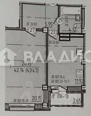 1-к кв. Липецкая область, Липецк Елецкое ш., 7А (42.7 м) - Фото 1