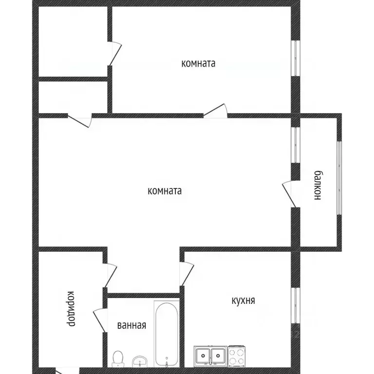 2-к кв. Свердловская область, Нижний Тагил Садовая ул., 38А (44.0 м) - Фото 1