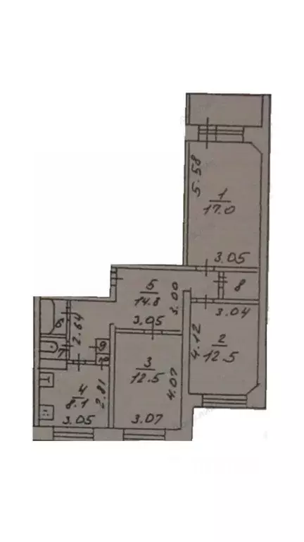 3-к кв. Ленинградская область, Кингисепп Крикковское ш., 39 (71.4 м) - Фото 2