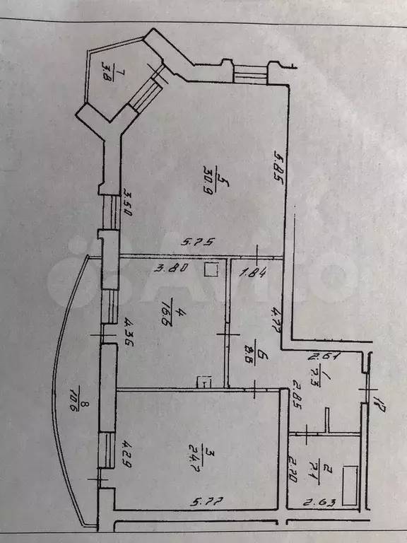 3-к. квартира, 105 м, 5/6 эт. - Фото 0