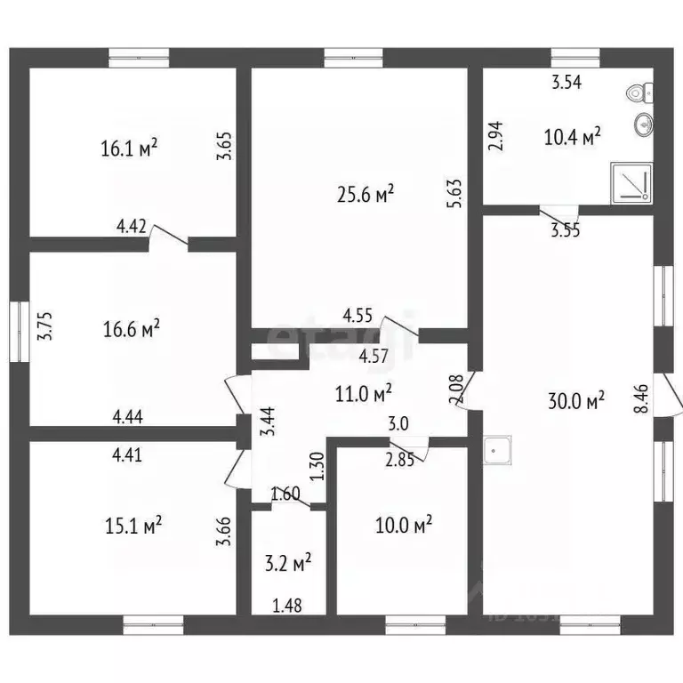 Дом в Крым, Ленинский район, с. Красногорка ул. Садовая, 38 (58 м) - Фото 2