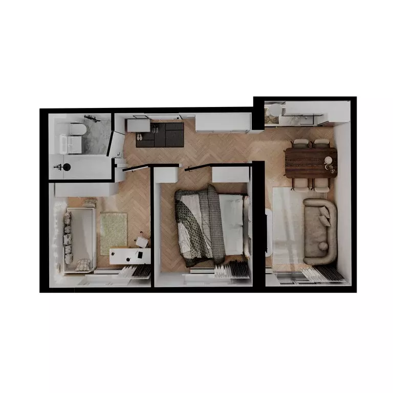 3-комнатная квартира: Челябинская область, Южноуральск (43.6 м) - Фото 2