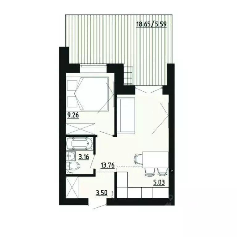 1-к кв. Челябинская область, Южноуральск ул. Строителей, 14 (40.3 м) - Фото 1