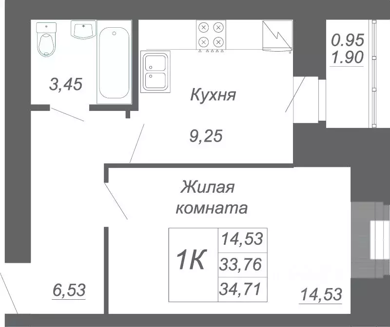 1-к кв. Татарстан, Зеленодольский район, Осиновское с/пос, с. Осиново ... - Фото 1