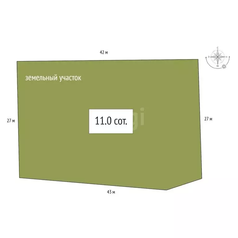 Участок в Ая, Школьная улица (11 м) - Фото 1