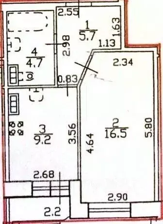 1-к кв. Санкт-Петербург Богатырский просп., 39к2 (36.1 м) - Фото 2