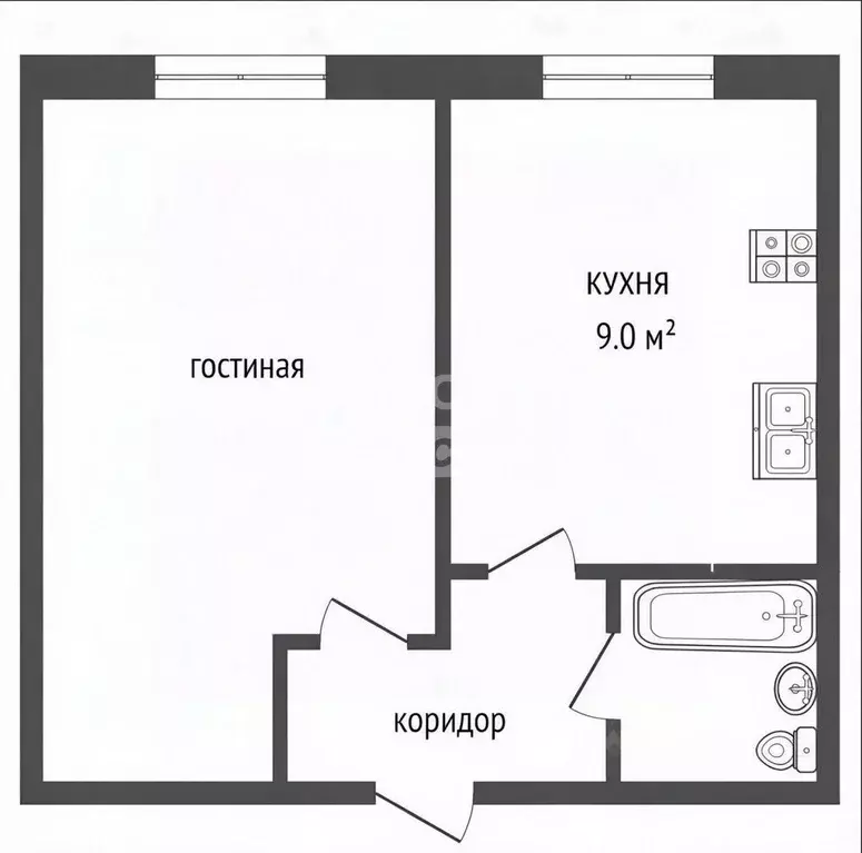 1-к кв. Москва Елецкая ул., 10к1 (34.0 м) - Фото 2