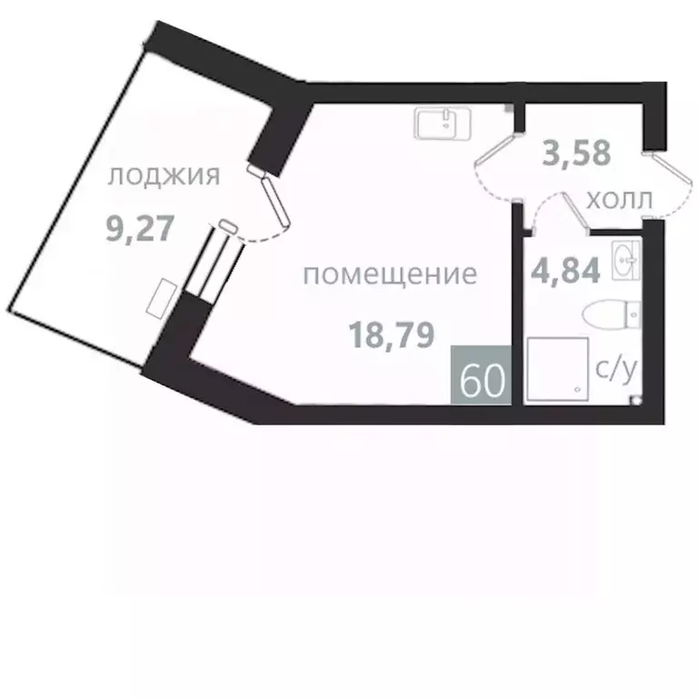 1-к кв. Калининградская область, Балтийск ул. Чехова (36.48 м) - Фото 1