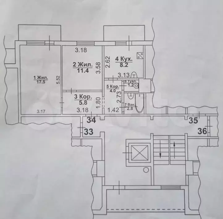 2-к. квартира, 50,9 м, 9/10 эт. - Фото 0
