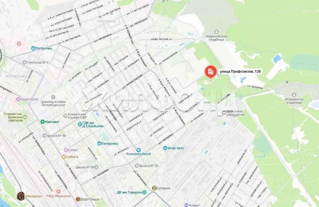 Участок в Брянская область, Брянск ул. Профсоюзов (11.0 сот.) - Фото 1