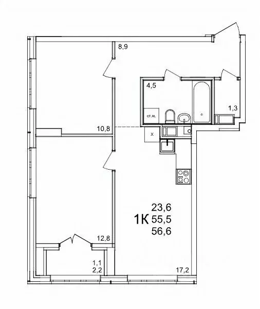 2-к кв. Нижегородская область, Нижний Новгород д. Анкудиновка, КМ ... - Фото 1