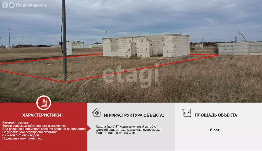 Участок в Новосельское, СНТ Таврия, Питерская улица (6 м) - Фото 2