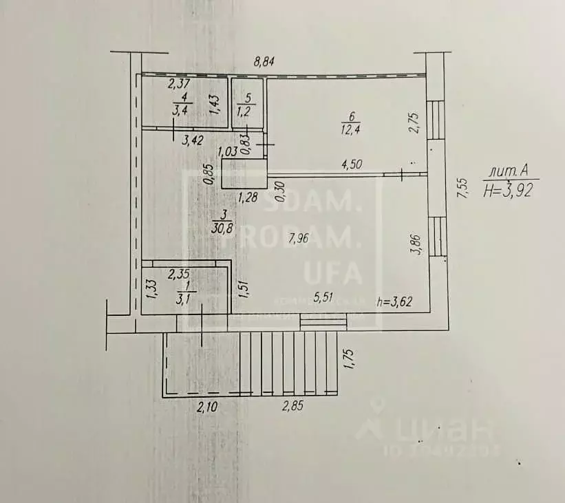 Торговая площадь в Башкортостан, Уфа ул. Калинина, 63 (51 м) - Фото 1