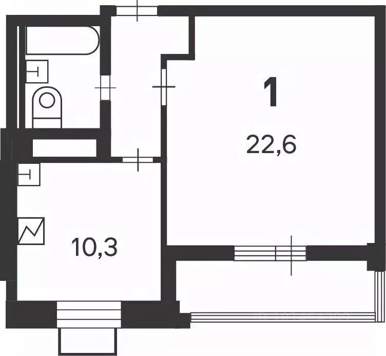 1-к кв. Москва ул. Кедрова, 16К3 (43.2 м) - Фото 2