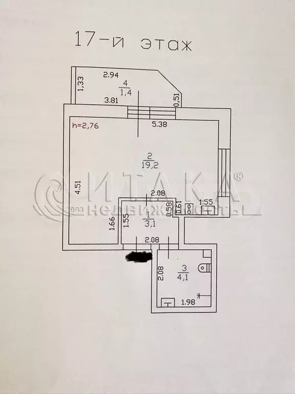 Квартира-студия, 26,4 м, 17/22 эт. - Фото 0