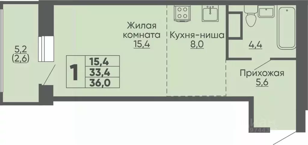 Студия Чувашия, Чебоксары ул. Академика РАН Х.М. Миначева, поз11 (36.0 ... - Фото 0