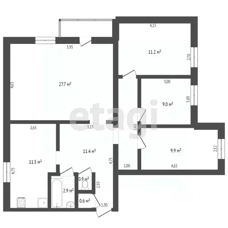 4-к кв. Тюменская область, Ялуторовск ул. Ворошилова, 61 (78.1 м) - Фото 2