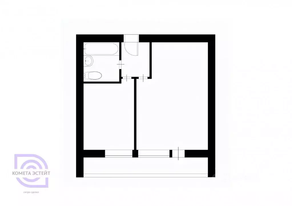 1-к кв. Москва 2-я Владимирская ул., 12К1 (34.2 м) - Фото 1