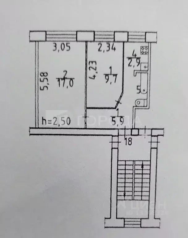 2-к кв. Новосибирская область, Новосибирск Фабричная ул., 6В (37.2 м) - Фото 1