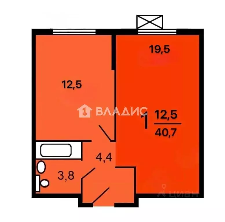 1-к кв. Москва Красноказарменная ул., 14Ак6 (40.7 м) - Фото 2