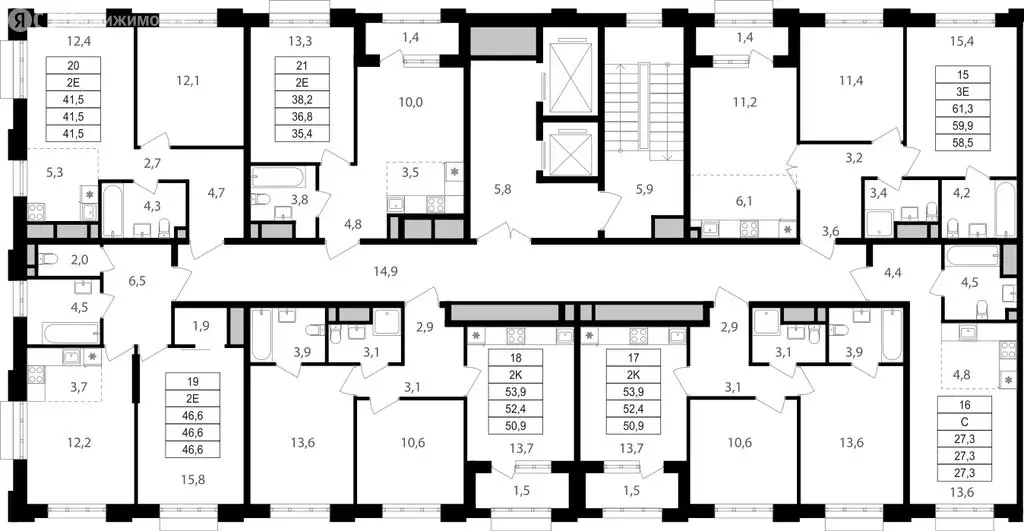 2-комнатная квартира: Москва, Михалковская улица, 48с1 (46.6 м) - Фото 1