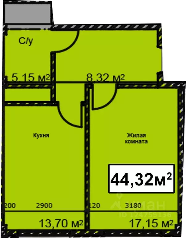 1-к кв. Ставропольский край, Ессентуки ул. Благодатная, 22к2 (44.32 м) - Фото 0